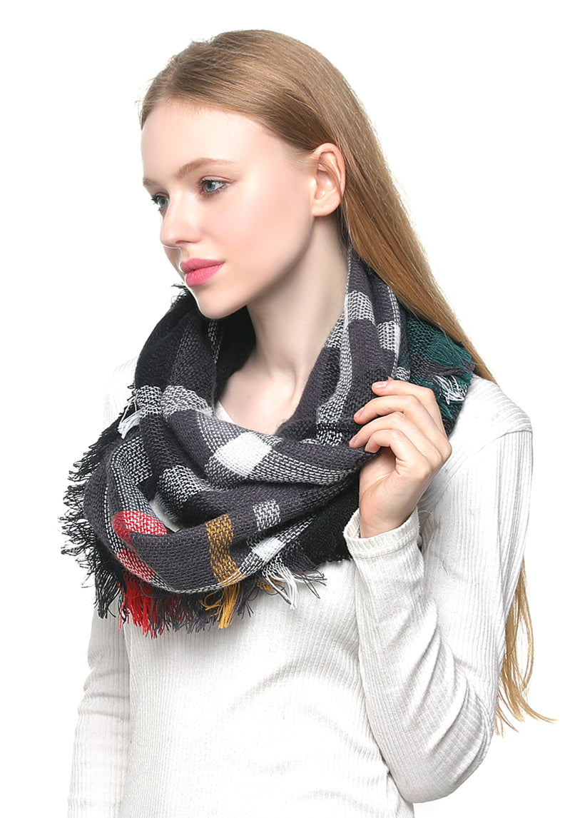 Woven Check Scarf