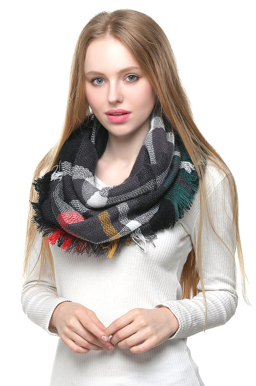 Woven Check Scarf