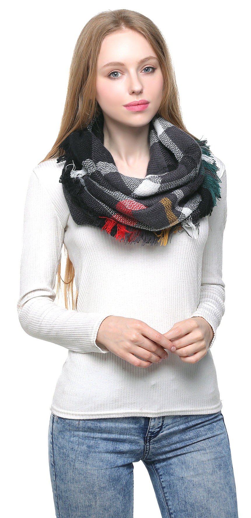 Woven Check Scarf