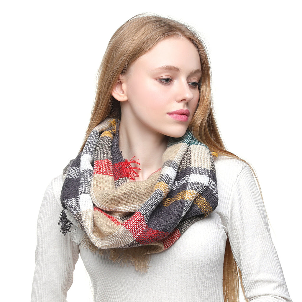 Woven Check Scarf