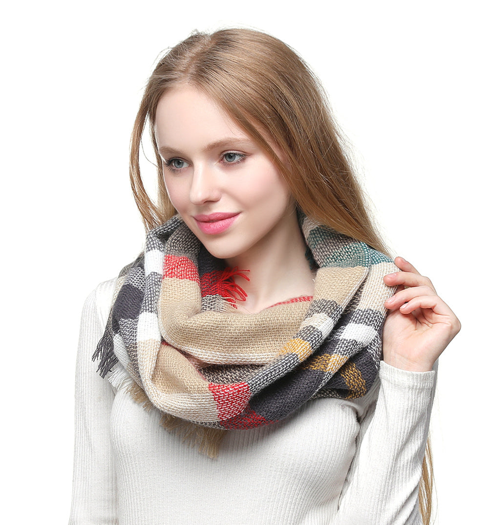 Woven Check Scarf