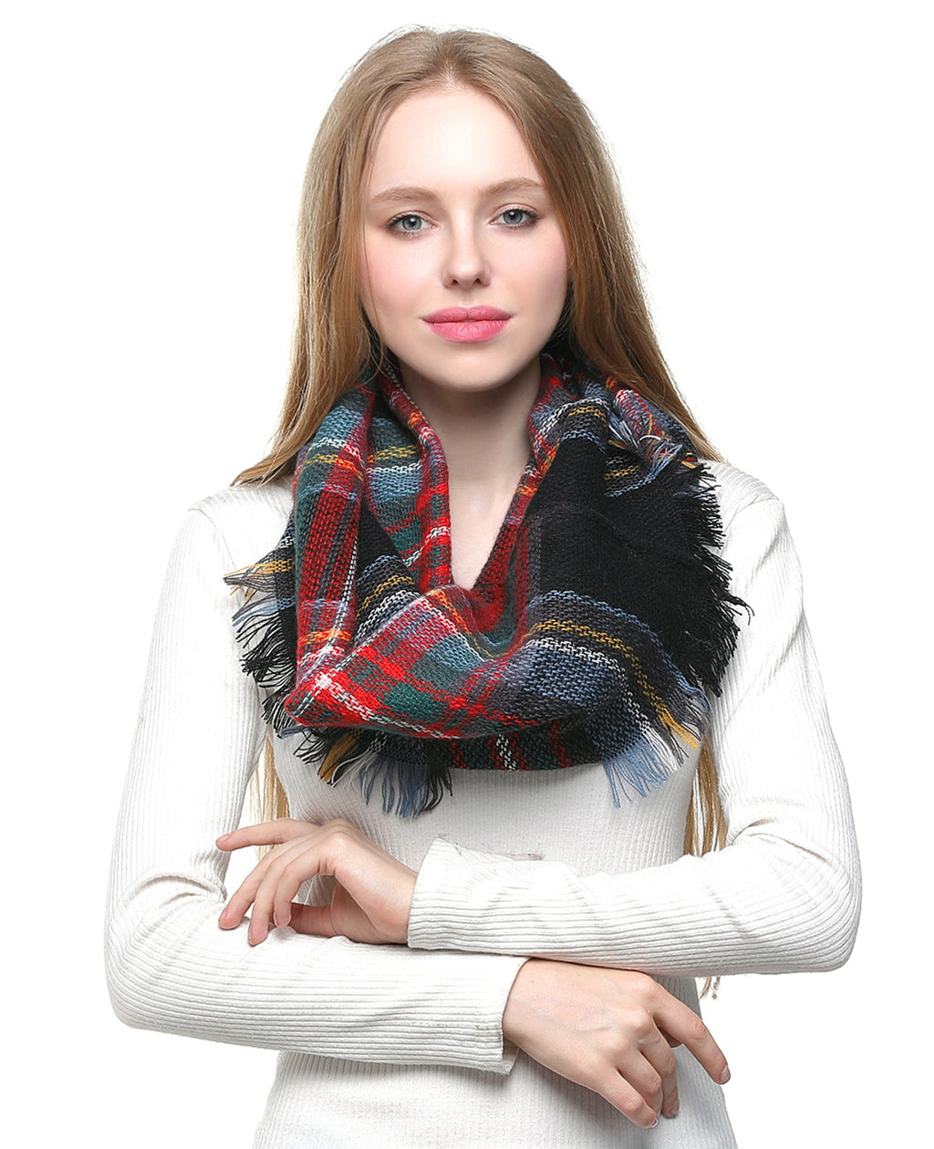 Woven Check Scarf