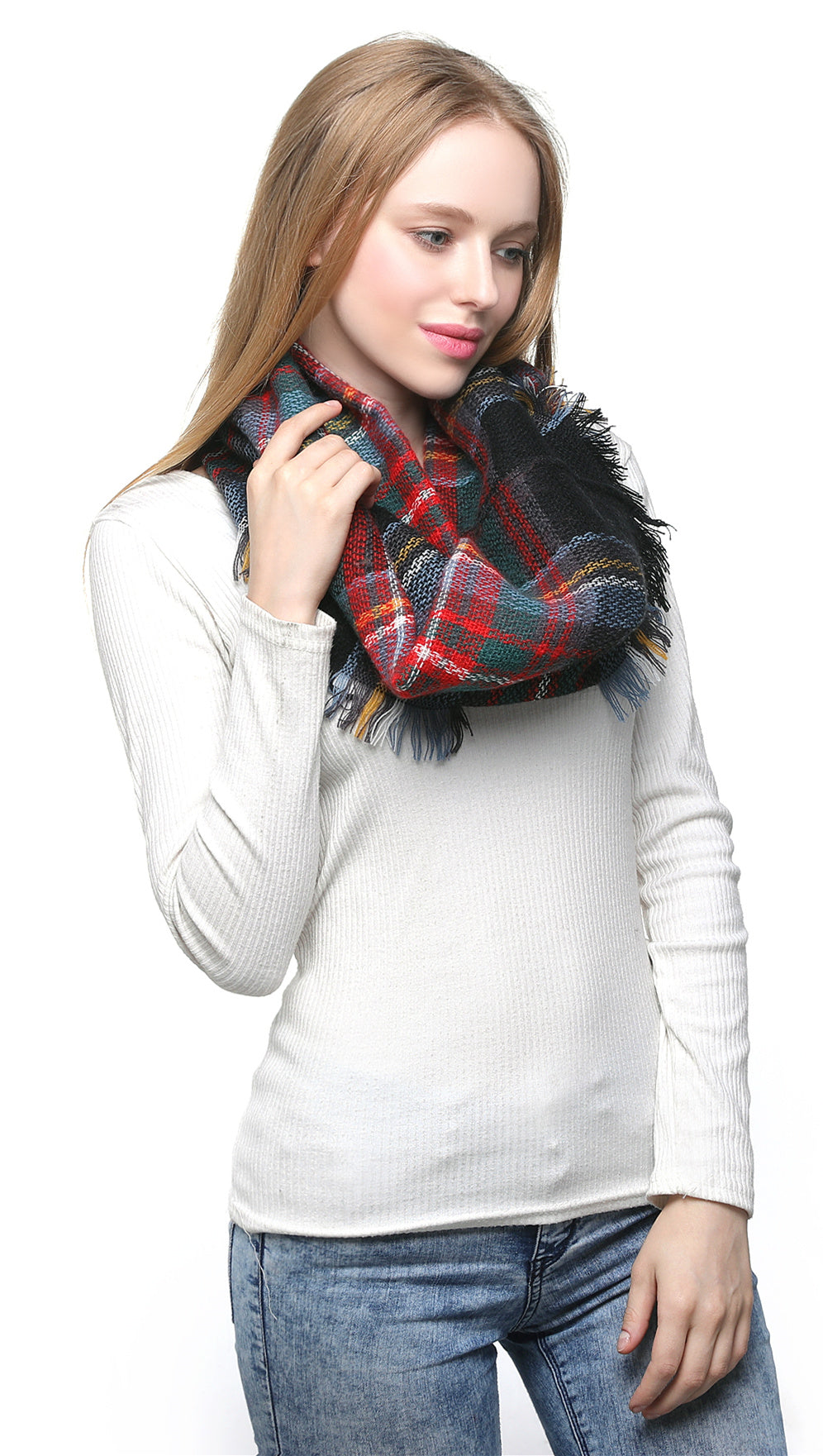 Woven Check Scarf