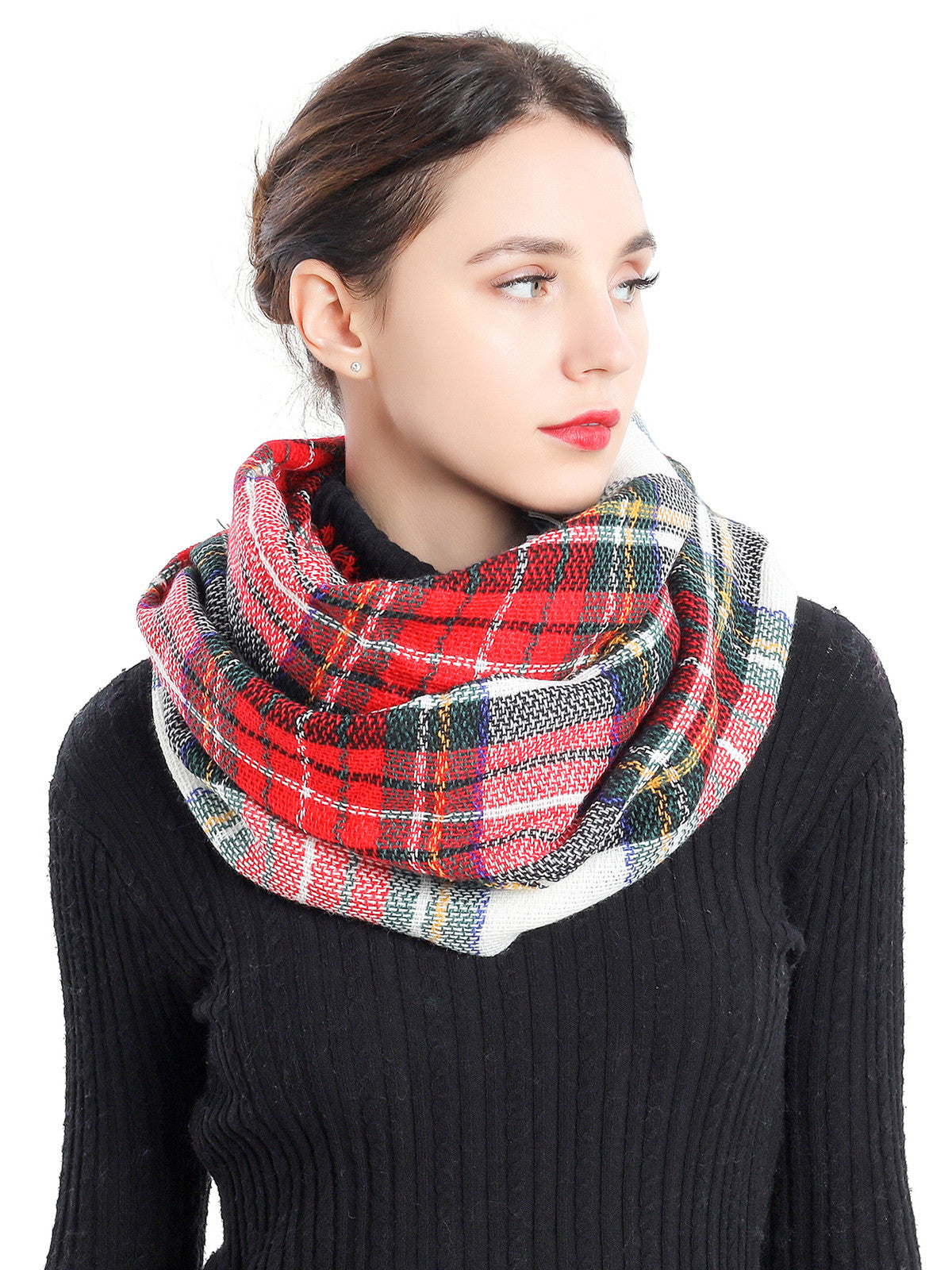 Woven Check Scarf