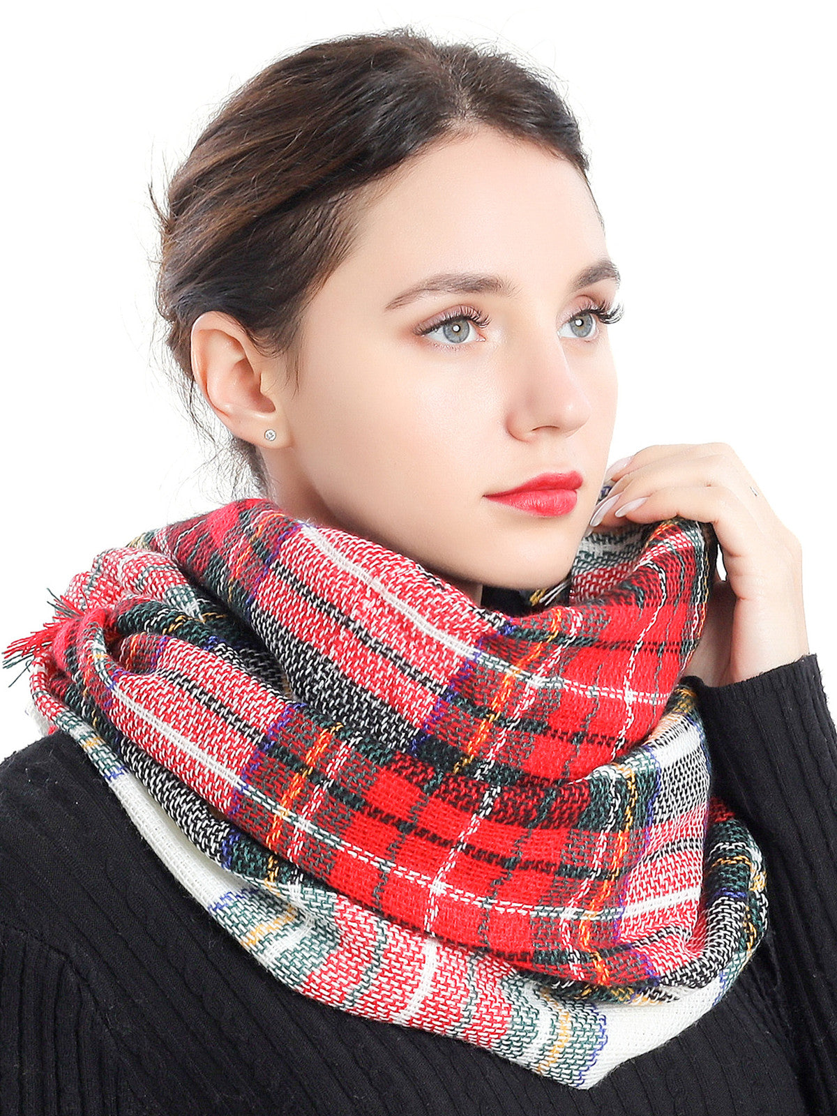 Woven Check Scarf