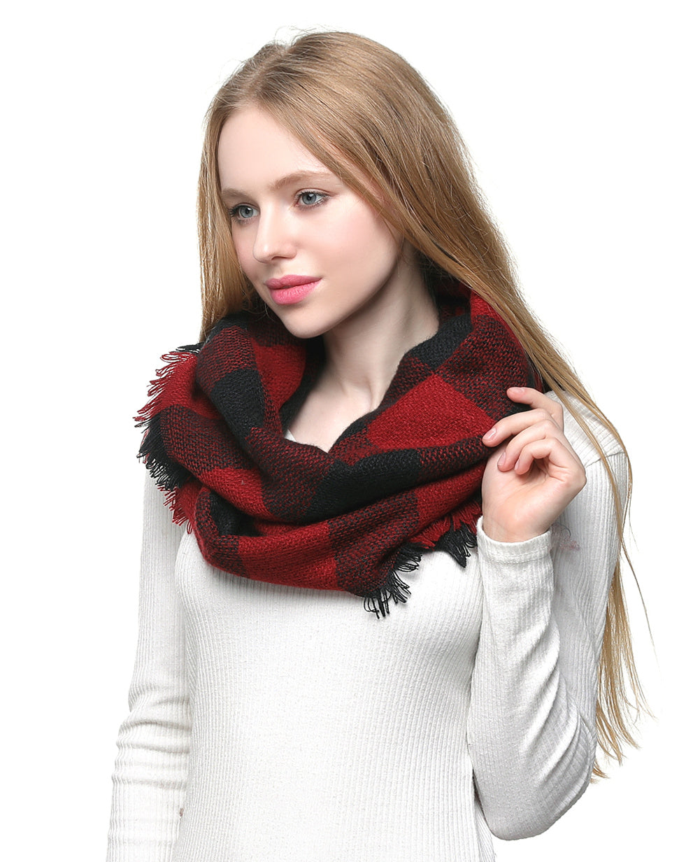 Woven Plaid Scarf