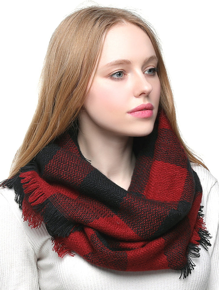Woven Plaid Scarf