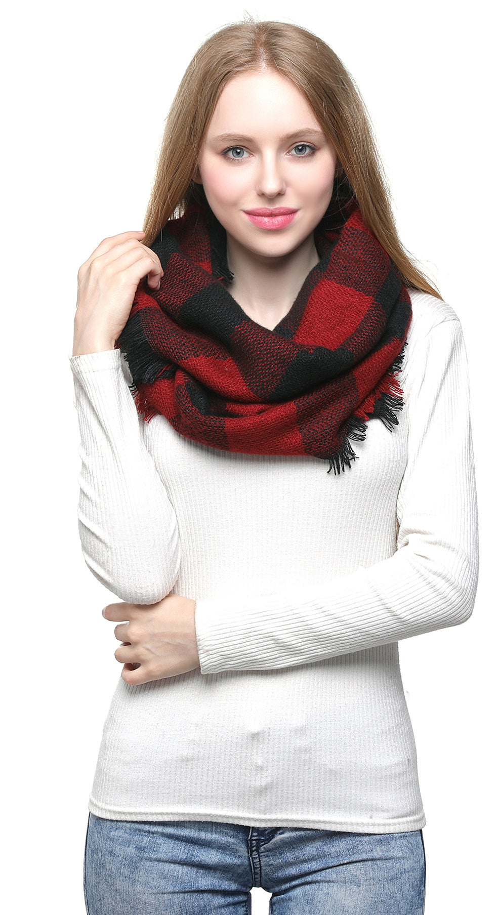 Woven Plaid Scarf