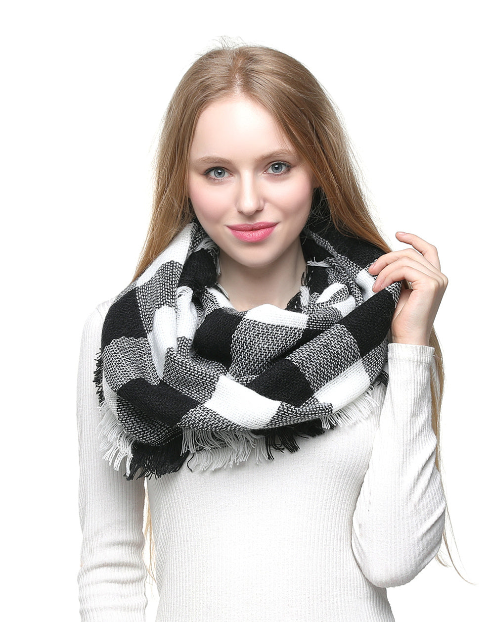 Woven Plaid Scarf