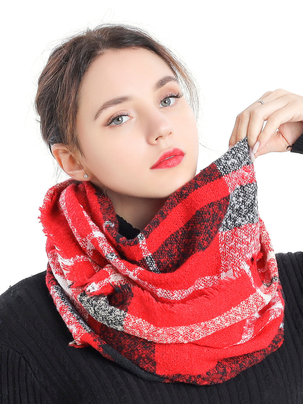 Bouclé Check Scarf