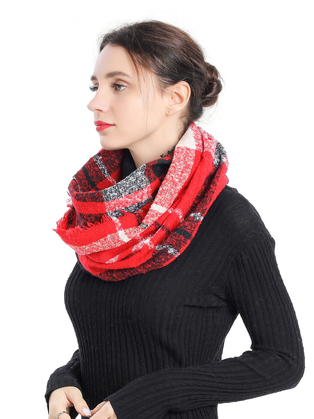 Bouclé Check Scarf