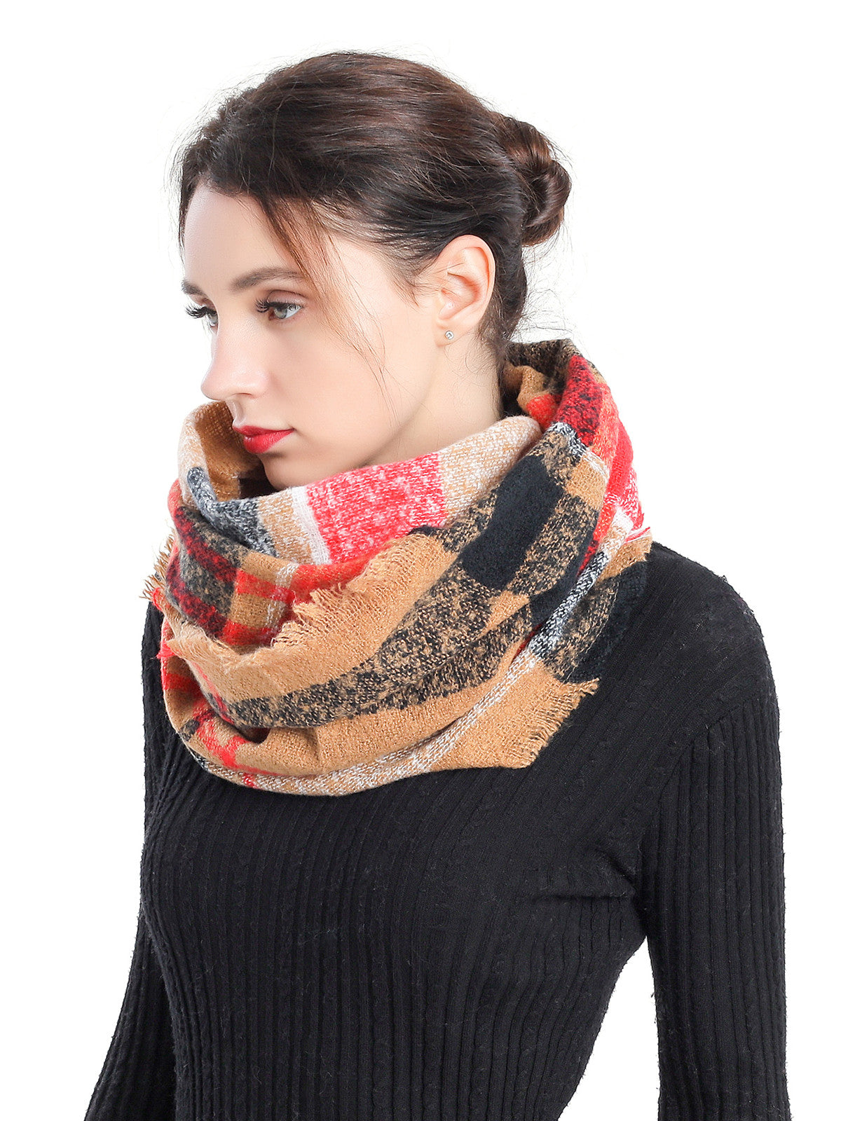 Bouclé Check Scarf