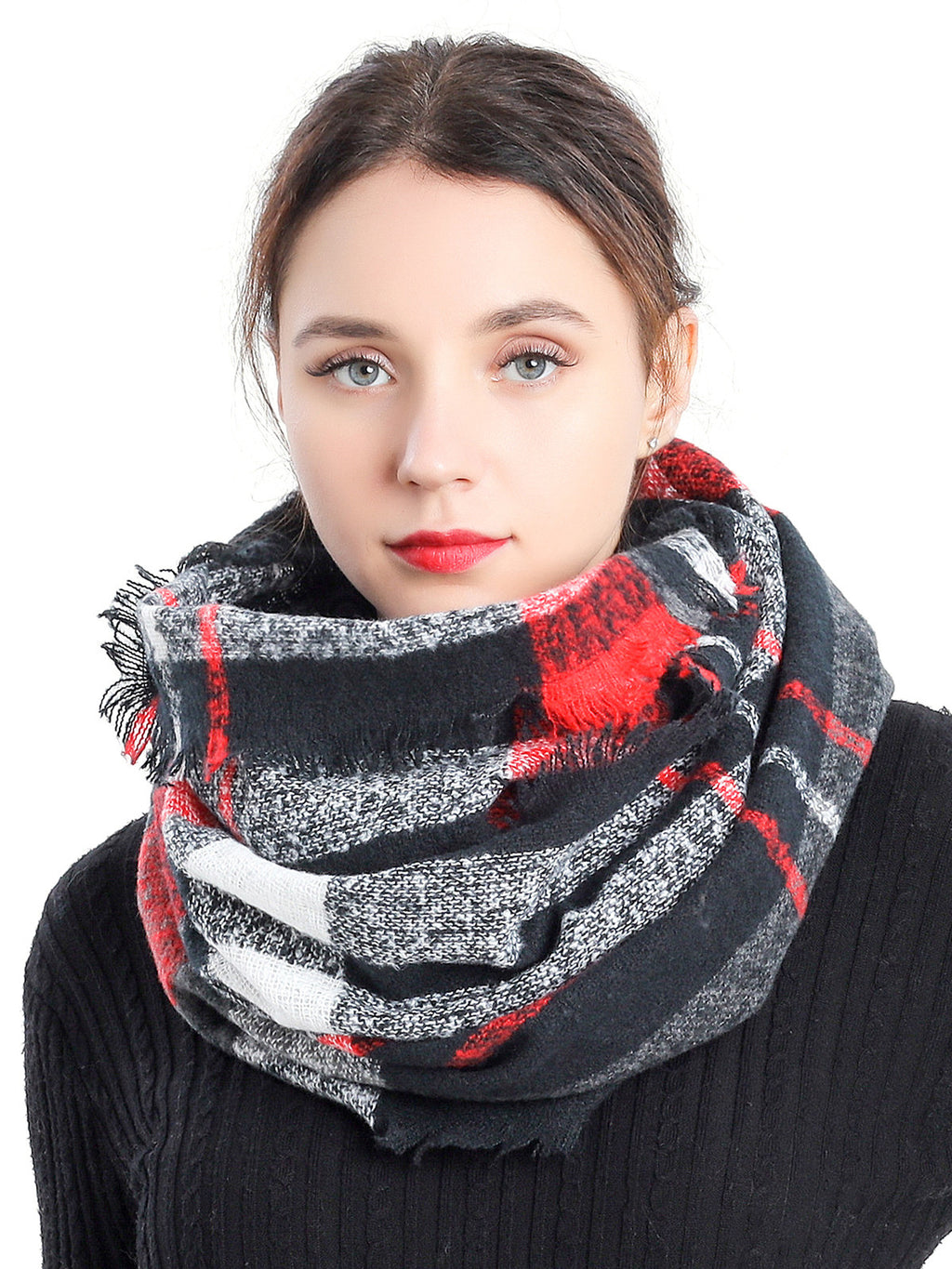 Bouclé Check Scarf