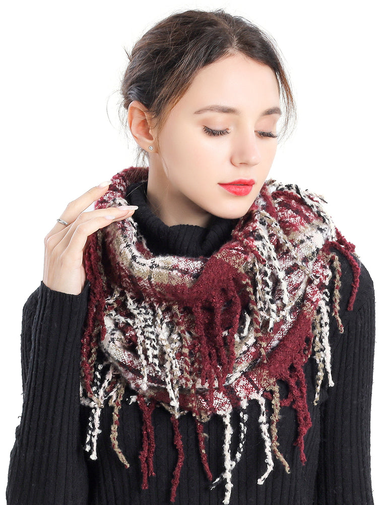 Bouclé Check Scarf