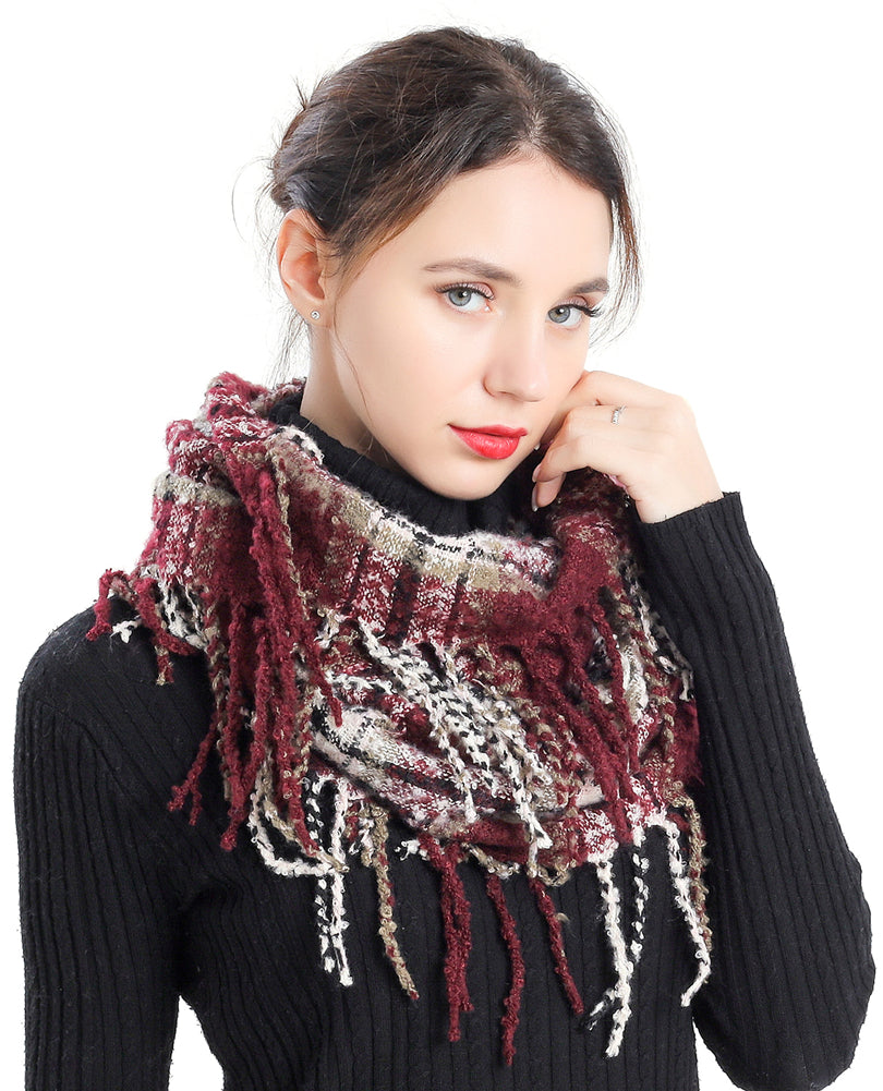 Bouclé Check Scarf