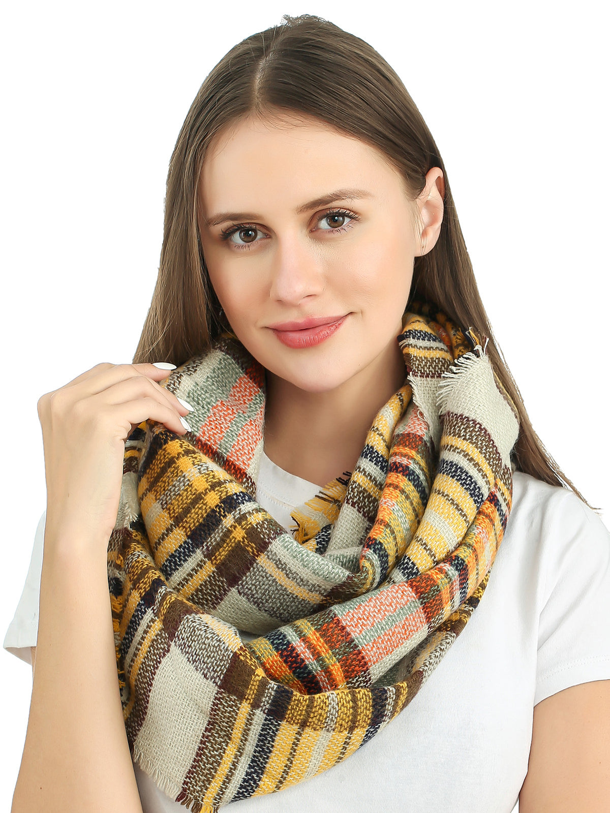 Woven Check Scarf
