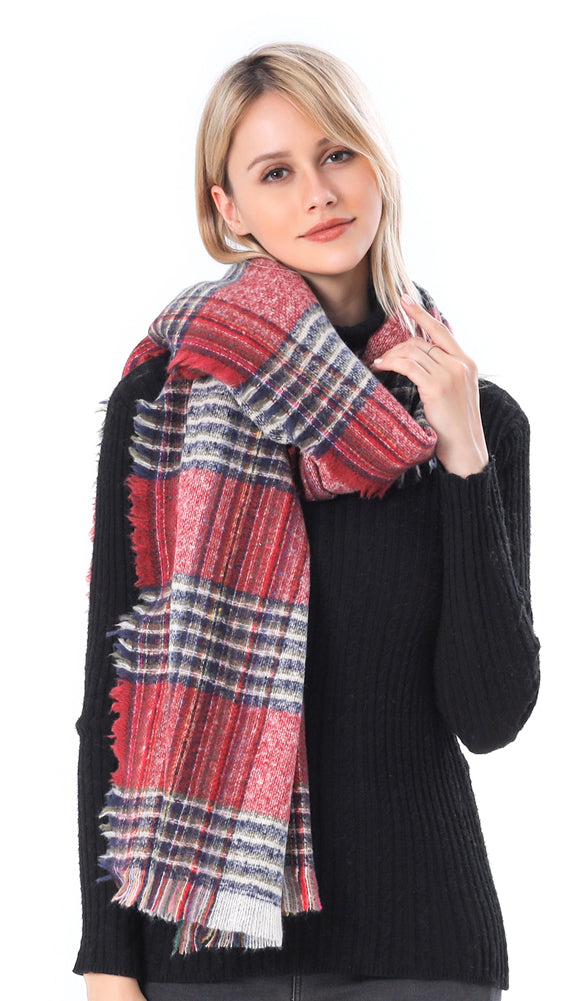 Brushed Check Scarf