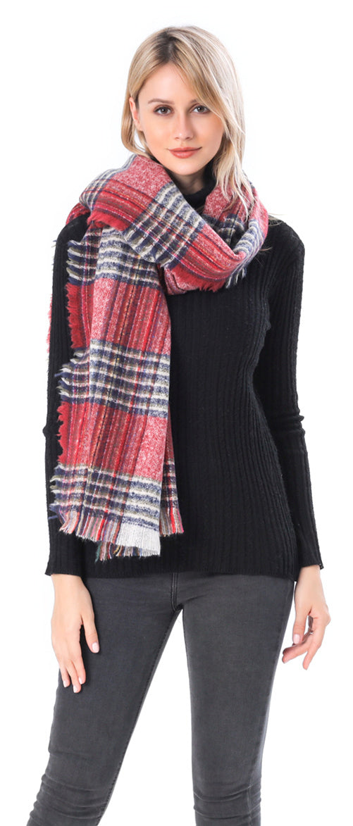 Brushed Check Scarf