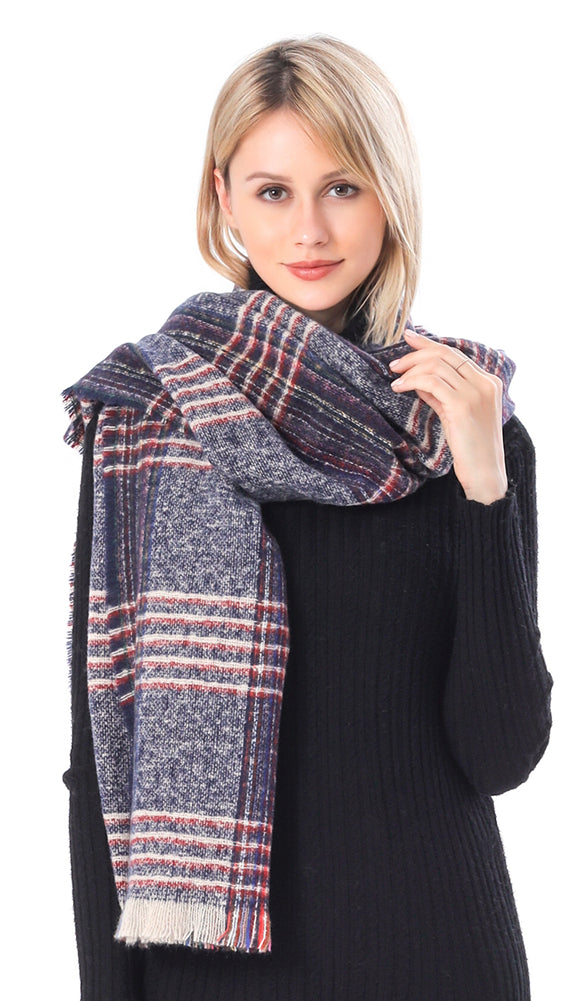 Brushed Check Scarf