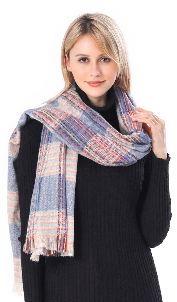 Brushed Check Scarf