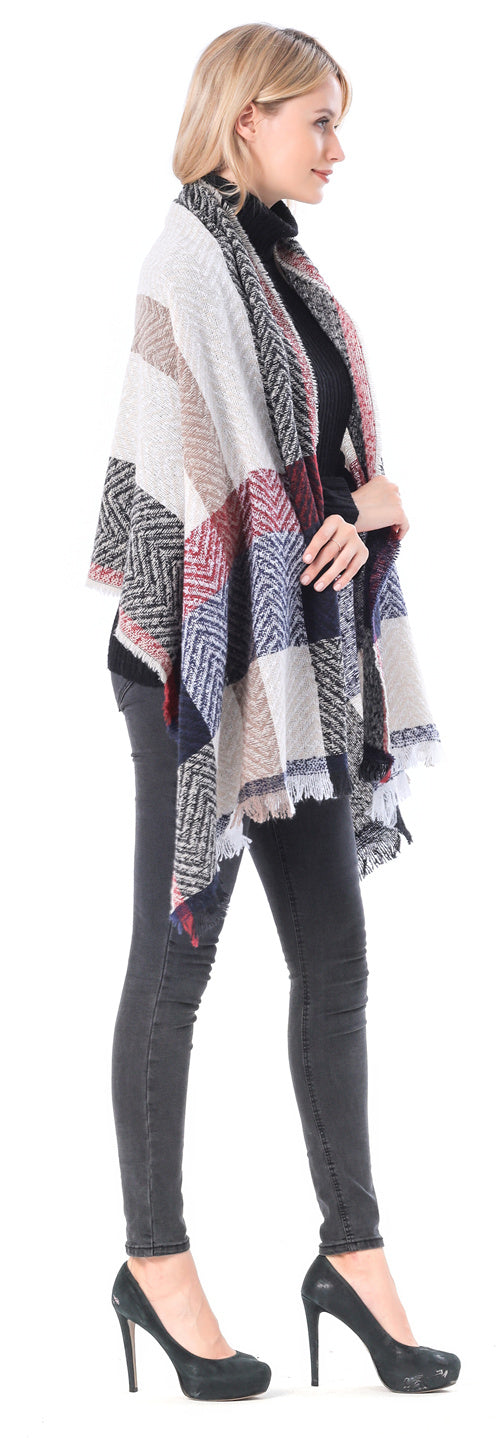 Plaid Herringbone Scarf