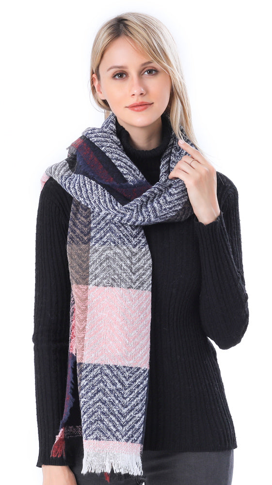Plaid Herringbone Scarf