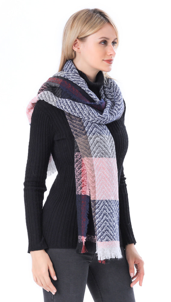 Plaid Herringbone Scarf