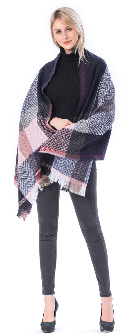 Plaid Herringbone Scarf