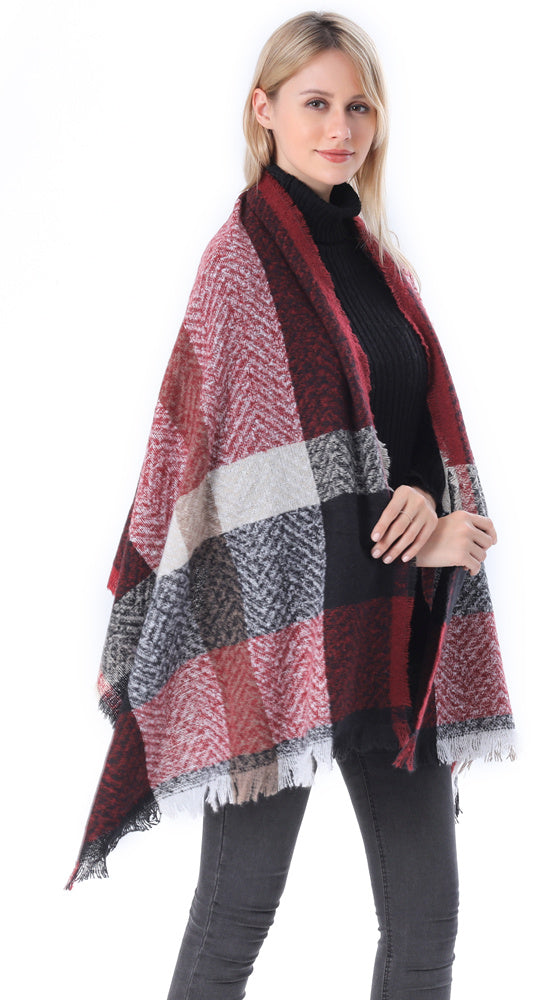 Plaid Herringbone Scarf