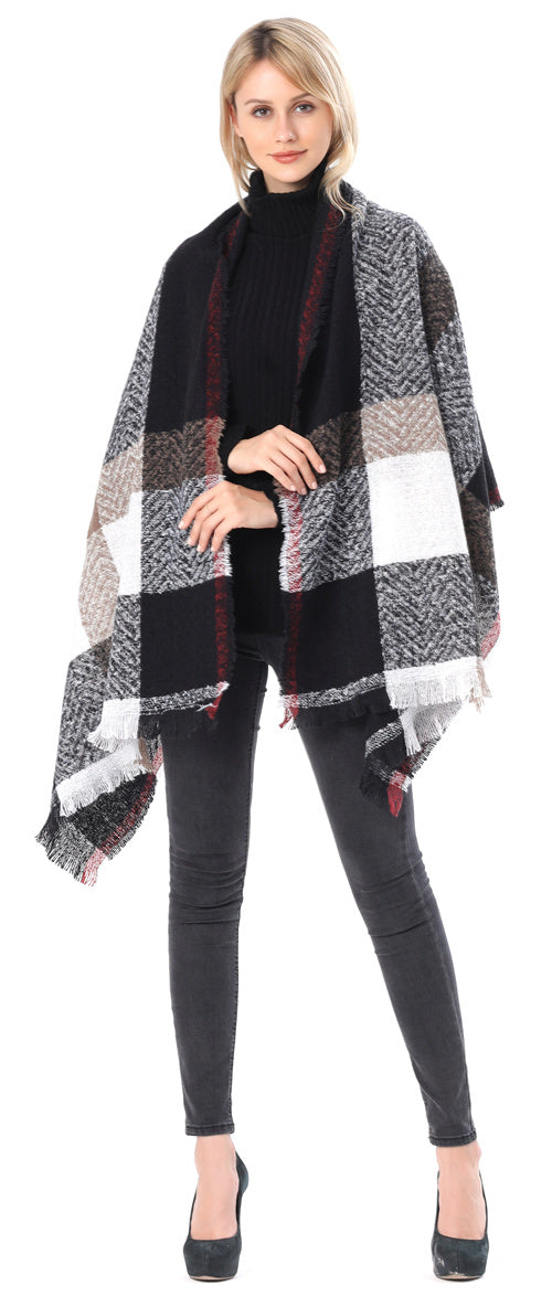 Plaid Herringbone Scarf