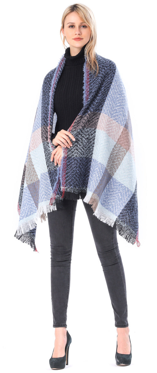 Plaid Herringbone Scarf